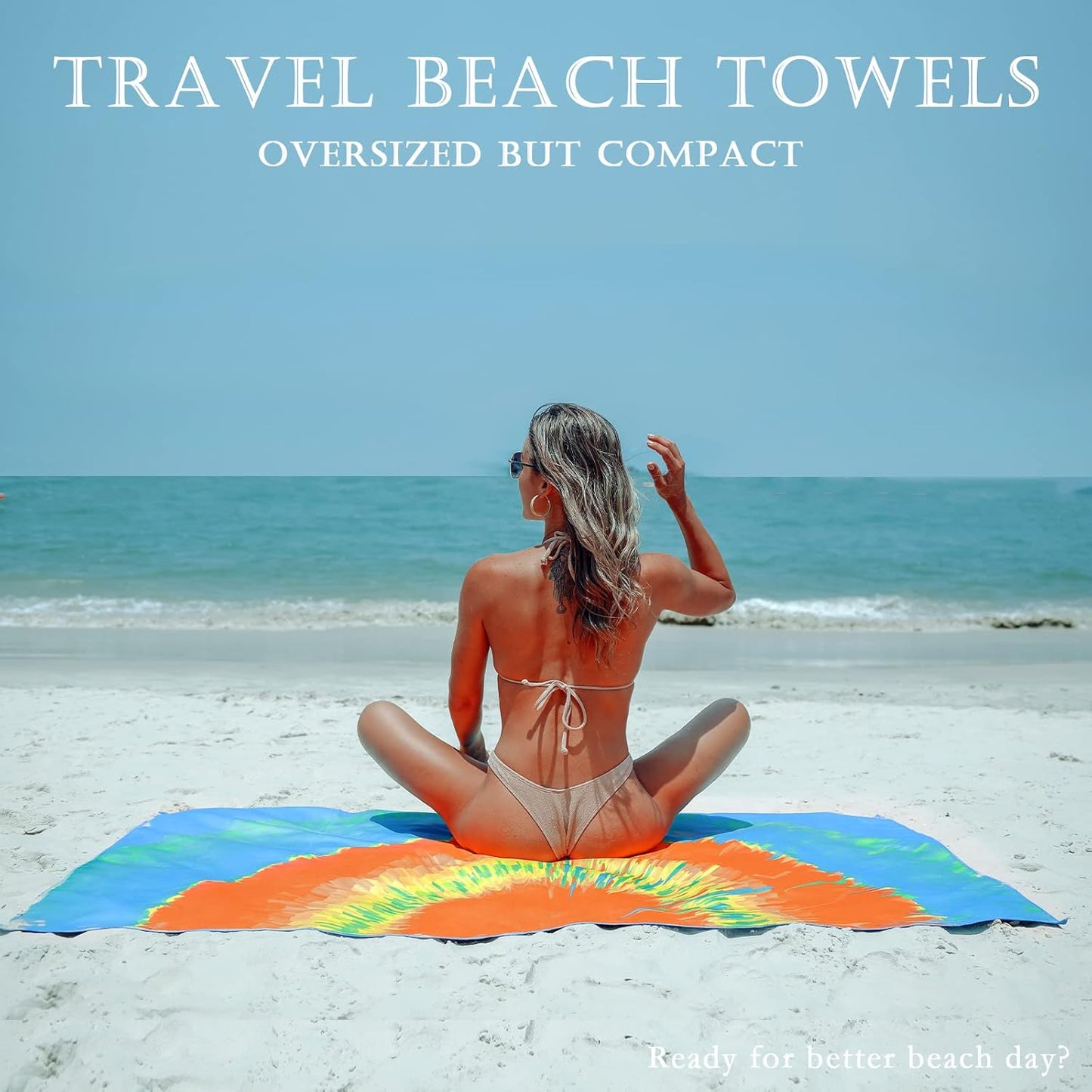 Your Choice Microfiber Quick Dry Sand-Free Beach Towel for Adults & Kids (67x35 Inch, 60x30 Inch) - Oversized, Compact, Lightweight, Absorben