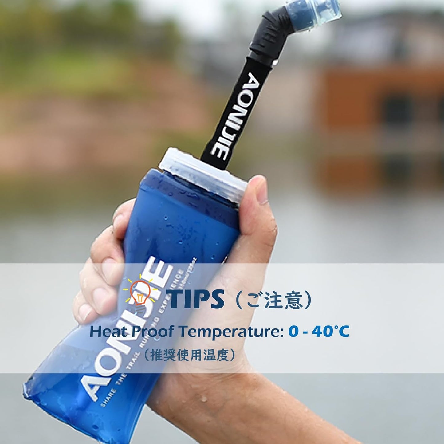 TRIWONDER TPU Soft Folding Water Bottles BPA-Free Collapsible Flask for Hydration Pack - Ideal for Running Hiking Cycling Climbing (350ml/11.83oz - Pack of 2)