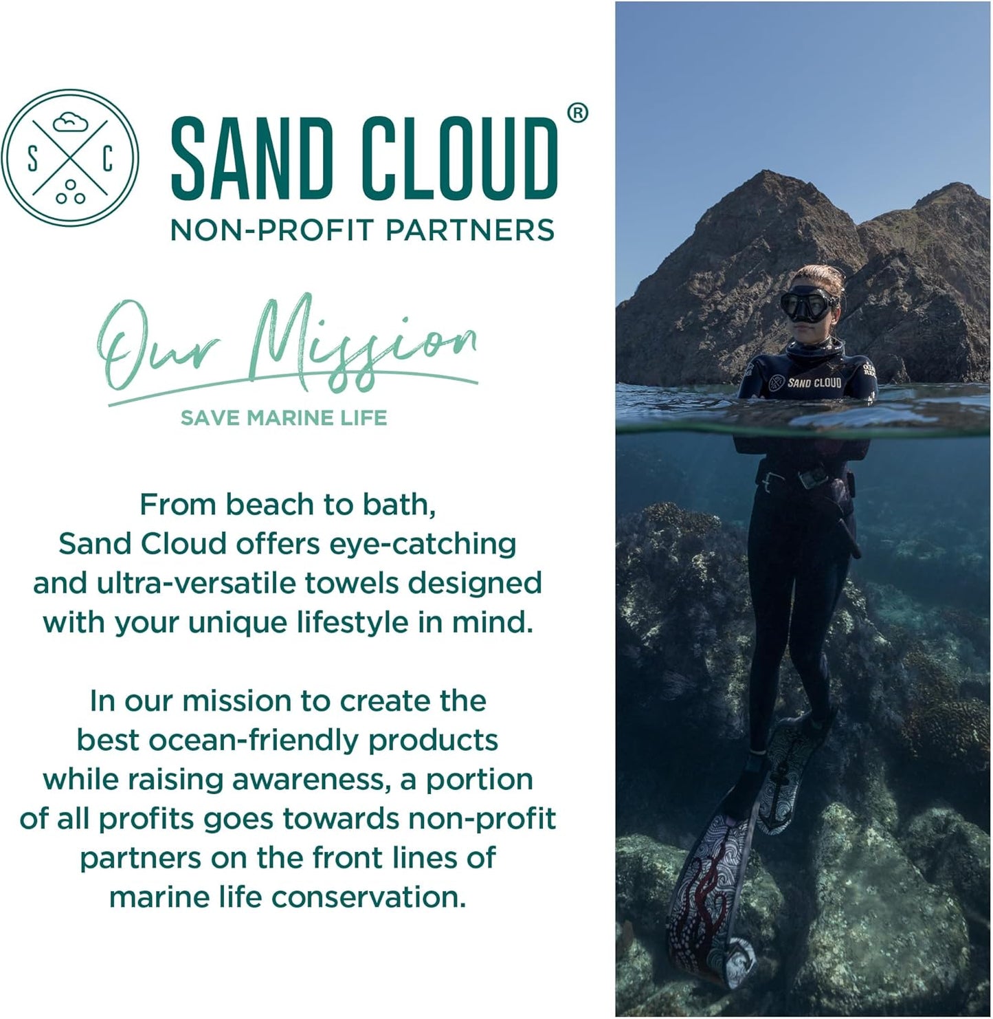 Sand Cloud Turkish Beach Towel - 100% Organic Cotton Turkish Bath Towels - Ultra Soft, Sand Free & Quick Dry Towel for Beach, Pool, or Picnic - As Seen on Shark Tank - Boho Sundown