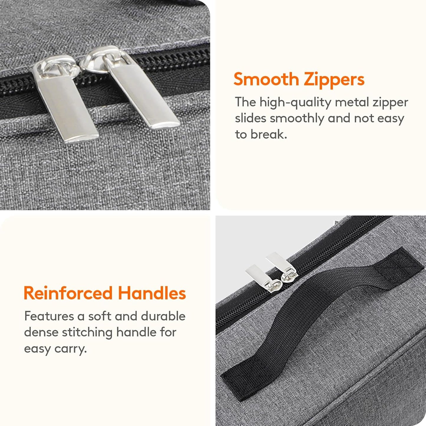 Lifewit Freezable Lunch Box, Insulated Reusable Lunch Bag with 2 Ice Packs, Mini Cooler Snack Bag for Bento Box for Salad, Sandwich, Snacks fo Men Women for Work, Gray 5L