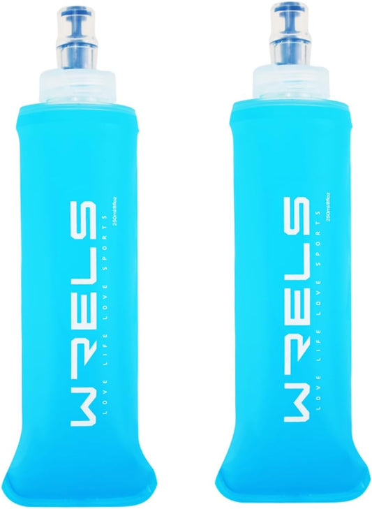 Folding Soft Flask Portable Collapsible Running Lightweight Water Bottle for Outdoor Sports,Travel with Mouthpeice Cover