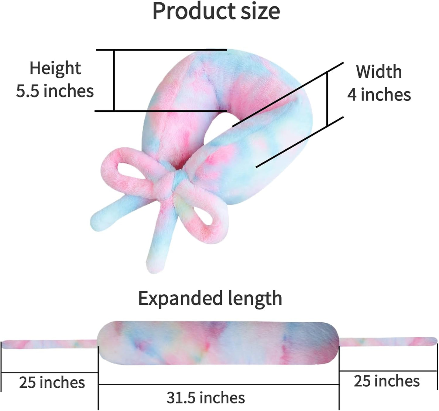 Travel Pillow Multifunctional Airplane Travel Neck Pillow Provides Neck and Lumbar Support During Travel Airplane Pillow Colorful Pink