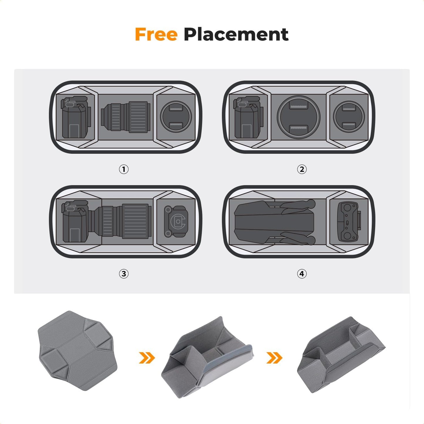 K&F Concept 2 in 1 Sling Bag Everyday Shoulder Bag & Multifunction Photography Crossbody Camera DSLR Backpack Portable Bag