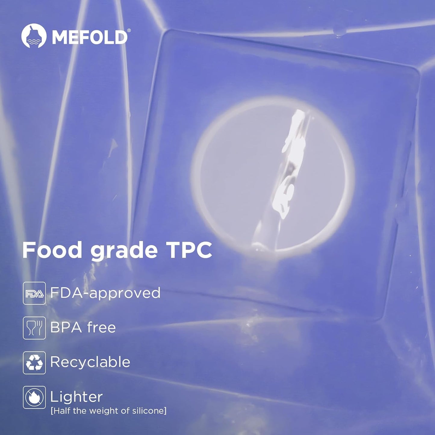 POMKAKA Collapsible Water Bottles 24.3oz(720ml), 2nd Generation Leakproof BPA-Free Travel Water Bottle,Lightweight Reusable Water bottle for Cycling Gym Camping Sports, Deep Ocean Blue