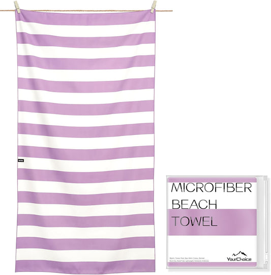 Your Choice Microfiber Quick Dry Sand-Free Beach Towel for Adults & Kids (67x35 Inch, 60x30 Inch) - Oversized, Compact, Lightweight, Absorben