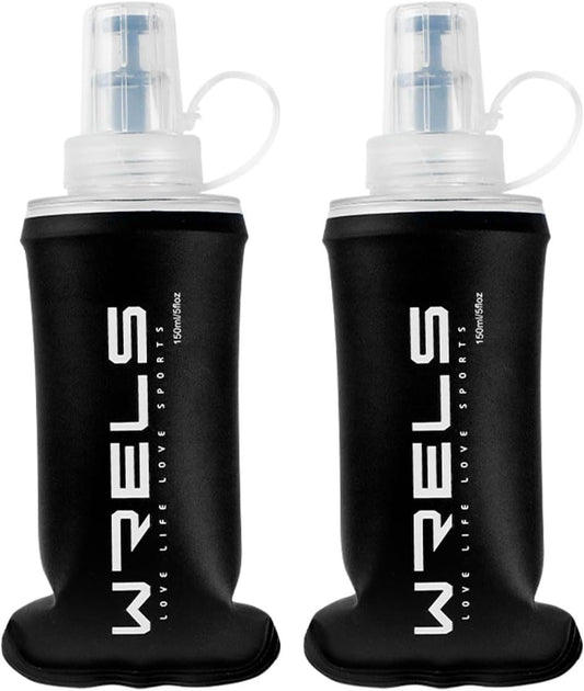 Folding Soft Flask Portable Collapsible Running Lightweight Water Bottle for Outdoor Sports,Travel with Mouthpeice Cover