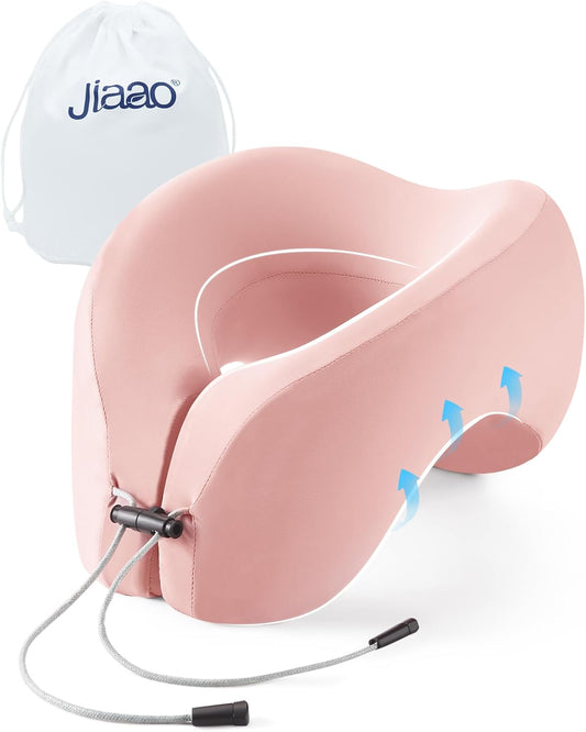 Travel Pillow, Neck Pillow Airplane, Plane Pillow Memory Foam Travel Neck Pillow with 360° Head and Neck Support, Portable Travel Essential Suitable for Airplane, Car, Train, or Bus Trip