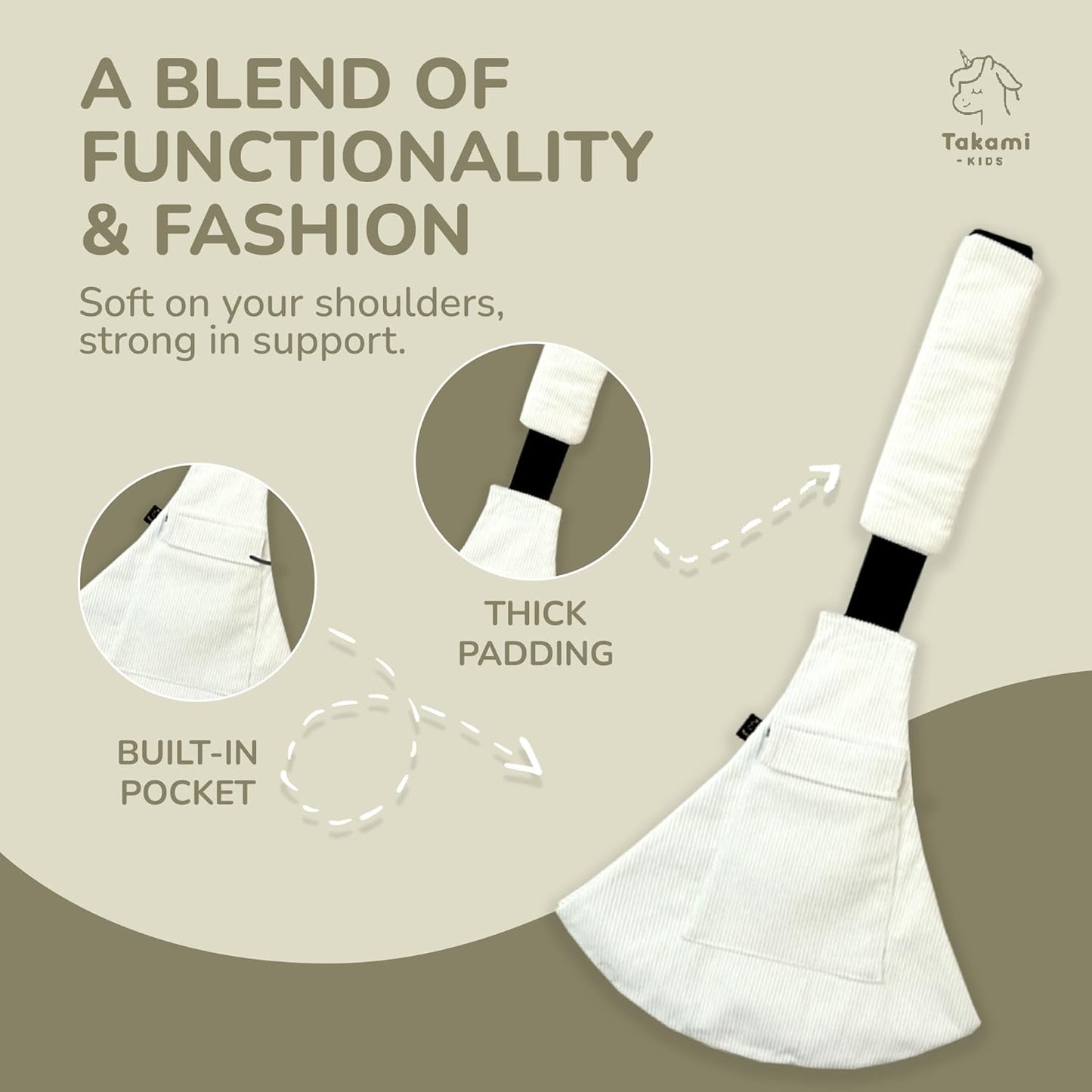 Ergonomic Lightweight Adjustable Toddler Sling Baby Carrier with Zipper Pockets Shoulder Padding Anti Slip Support for Travel Loving Dads and First Time Moms from 9 Months to 4 Years