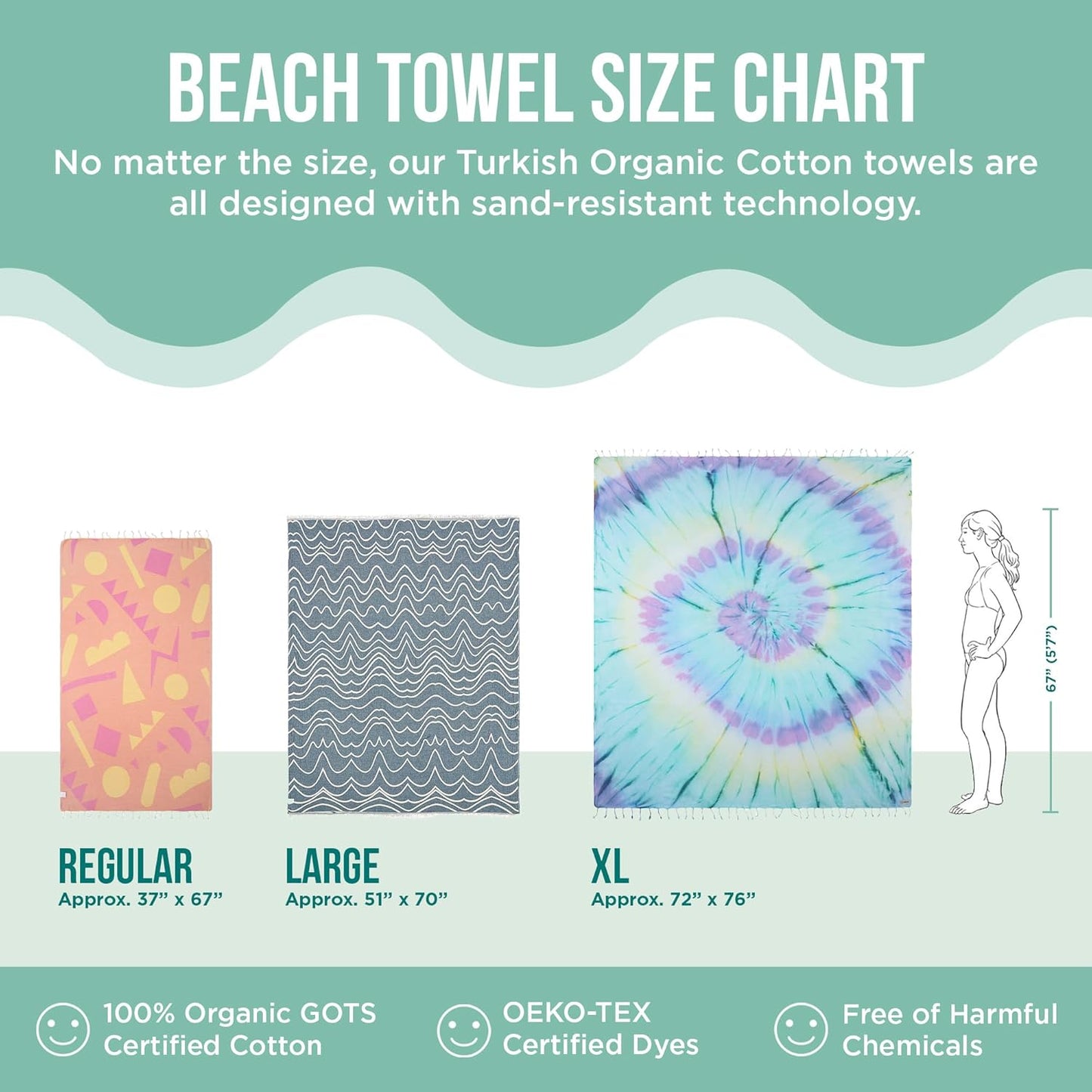 Sand Cloud Turkish Beach Towel - Sand Free - 100% Organic Turkish Cotton Yarn - Quick Dry Towel for Beach, Picnic, Blanket or Bath - As Seen on Shark Tank - Marine Life (Bohemianster)