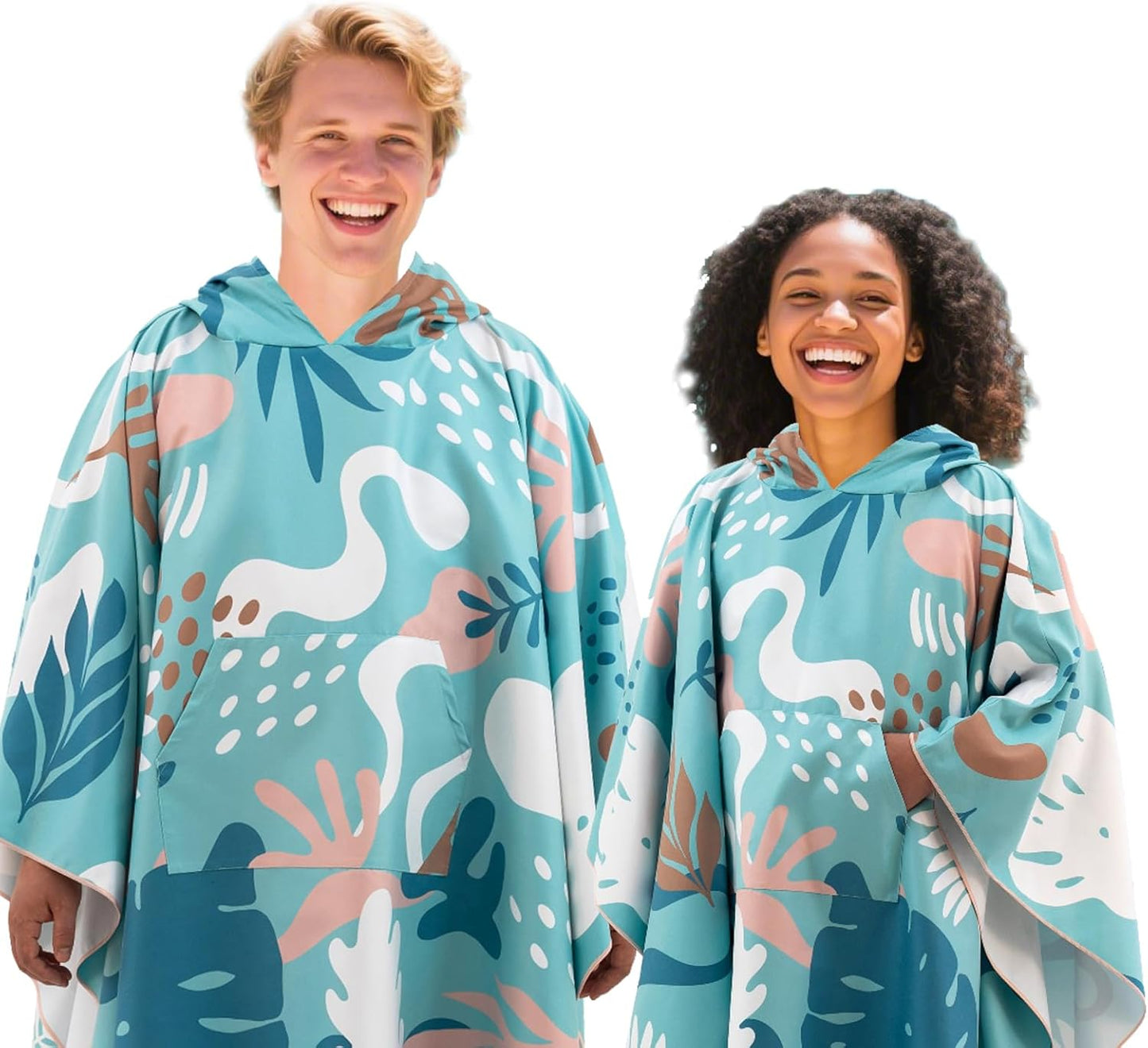 PY SUPER MODE Beach Hooded Towel Oversized - 60 x 40 inches Quick Dry Microfiber Beach Towels, Lightweight Soft and Absorbent Pool Towel Suitable for Bath Swimming Camping for Adults