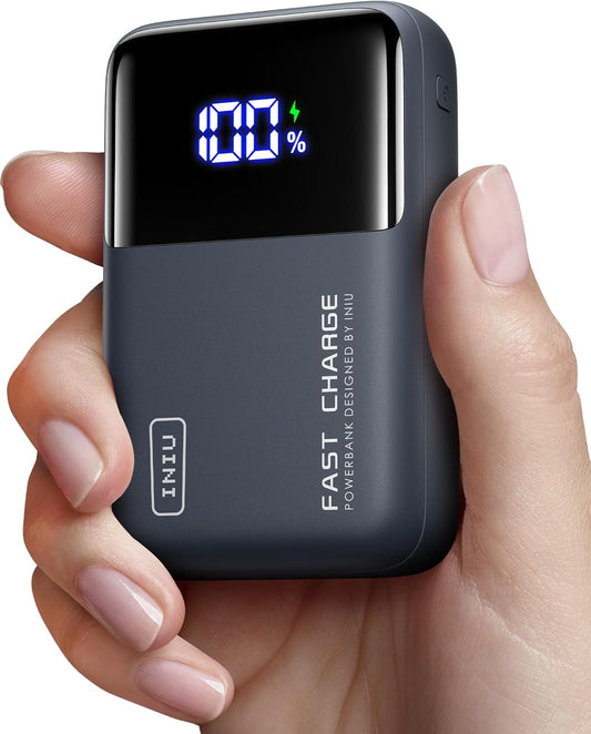 INIU Power Bank, 25000mAh 100W High Capacity Laptop & Phone Small Portable Charger, Fast Charging Flight Cruise Ship Family Trip Accessories Battery Pack for College Student Travelers Boys Girls, Blue