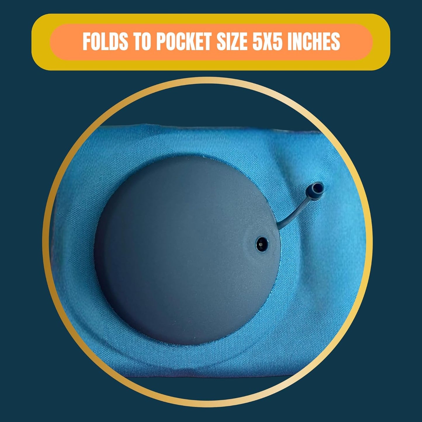 Inflatable Travel Pillows for Airplanes - Neck Pillow Inflatable - Press Pump- Blow up Airplane Pillow -Milk Silk TPU