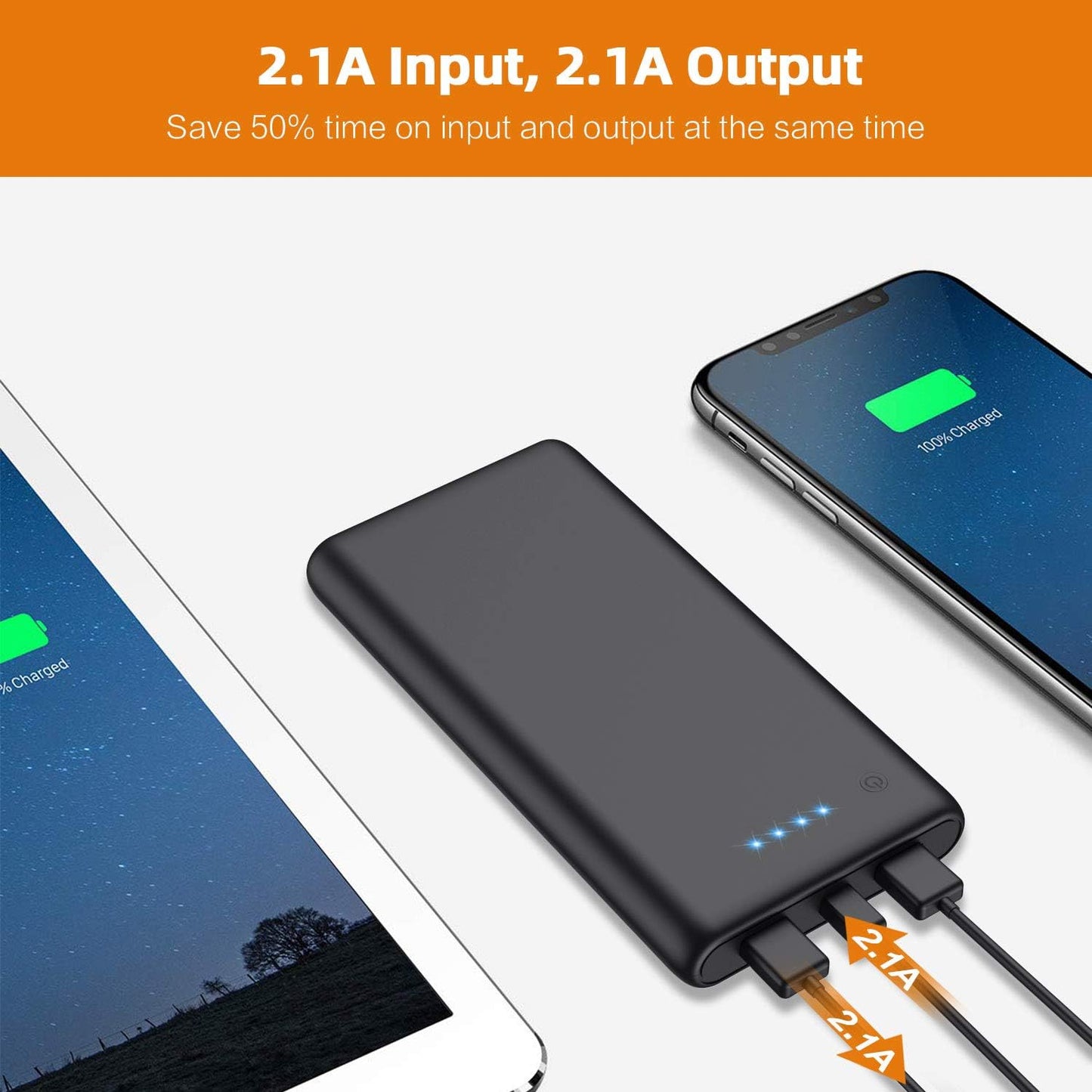 Portable Charger Power Bank 25800mAh Huge Capacity External Battery Pack,Dual Output High Speed Charging Power bank with 4 LED Indicator Compatible With iPhone 16/15/14/13/12,Samsung Android Phone etc