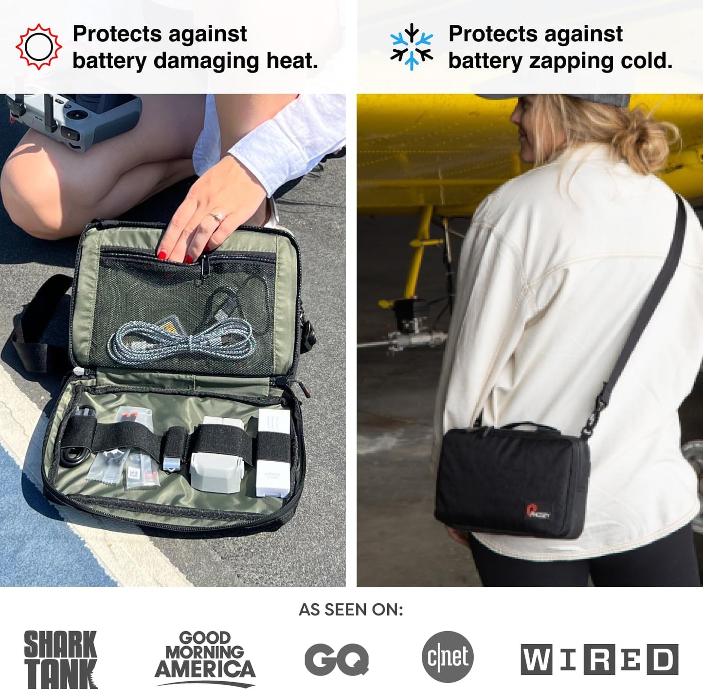 PHOOZY Premium Tech Bag & Cable Organizer Bag for Travel Accessories | Warm Weather Protection for Your Travel Essentials | Drop-Proof & Weatherproof with Skid Pad for Grip & Durability (BLACK)