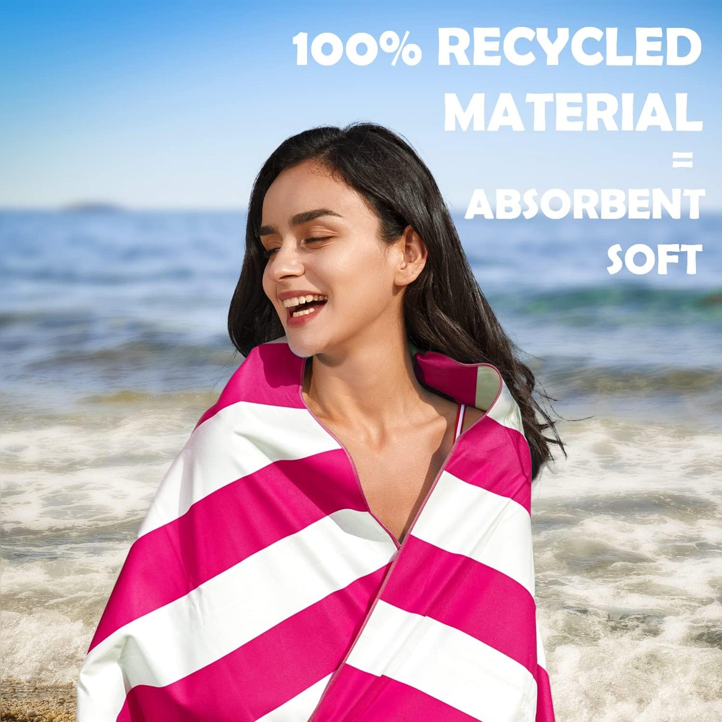 Your Choice Microfiber Quick Dry Sand-Free Beach Towel for Adults & Kids (67x35 Inch, 60x30 Inch) - Oversized, Compact, Lightweight, Absorben