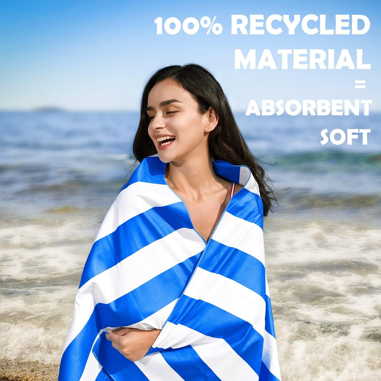 Your Choice Microfiber Quick Dry Sand-Free Beach Towel for Adults & Kids (67x35 Inch, 60x30 Inch) - Oversized, Compact, Lightweight, Absorben