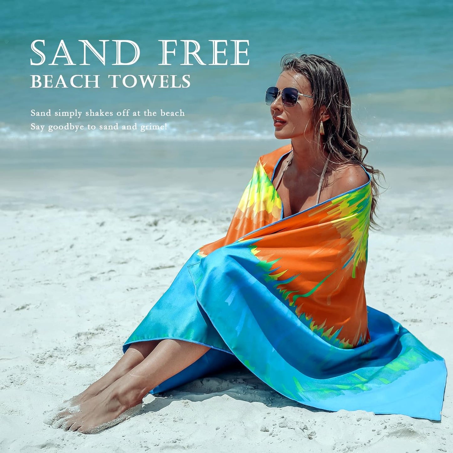 Your Choice Microfiber Quick Dry Sand-Free Beach Towel for Adults & Kids (67x35 Inch, 60x30 Inch) - Oversized, Compact, Lightweight, Absorben