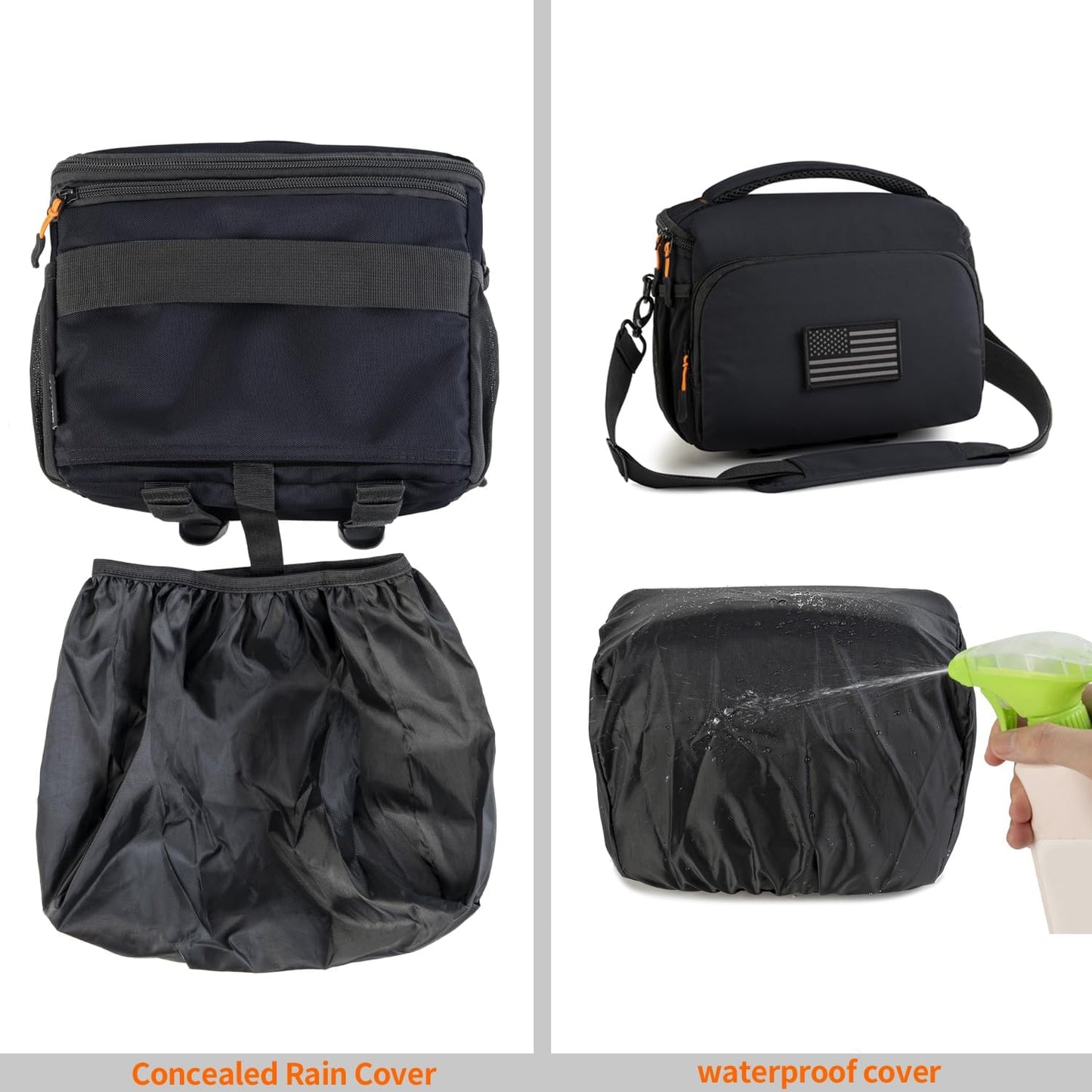 Camera Lens Bags & Cases, Camera Bag Protective Covers Photography Shoulder Bag Compatible for Nikon, Canon, Sony DSL/SLR/Mirrorless Equipment Travel Waterproof (Black)