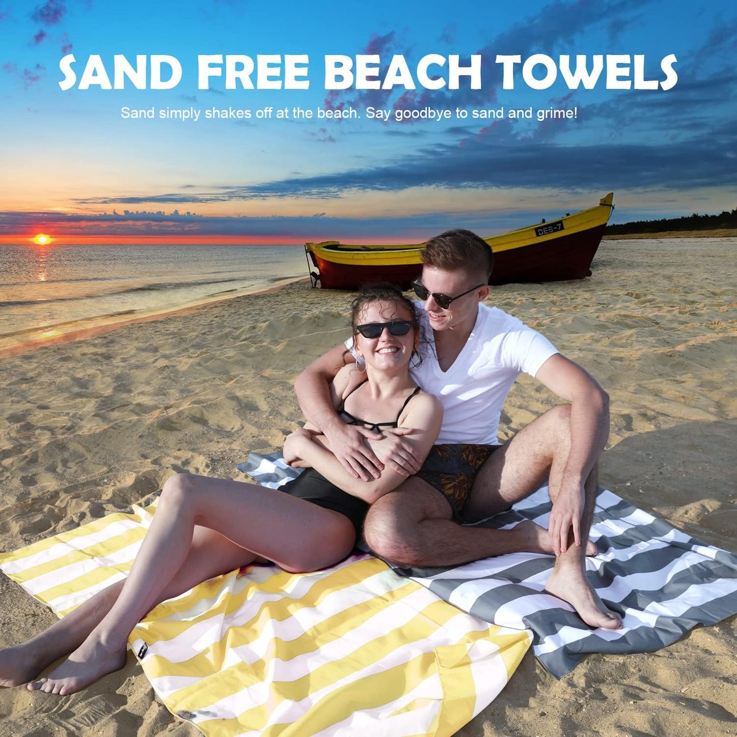 Your Choice Microfiber Quick Dry Sand-Free Beach Towel for Adults & Kids (67x35 Inch, 60x30 Inch) - Oversized, Compact, Lightweight, Absorben