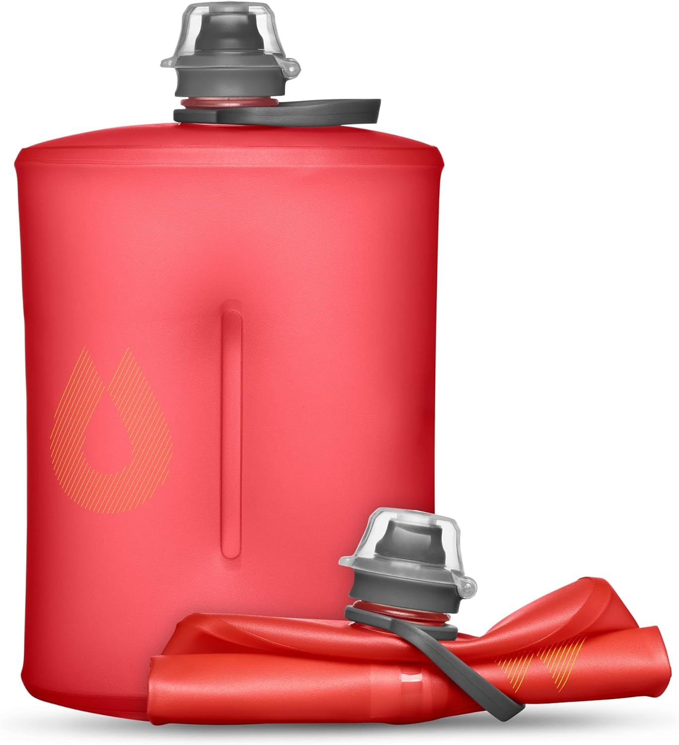 HydraPak Stow - Collapsible Backpacking Water Bottle (350ml, 500ml, 1L) - BPA Free, Ultra Light, Spill-Proof Twist Cap