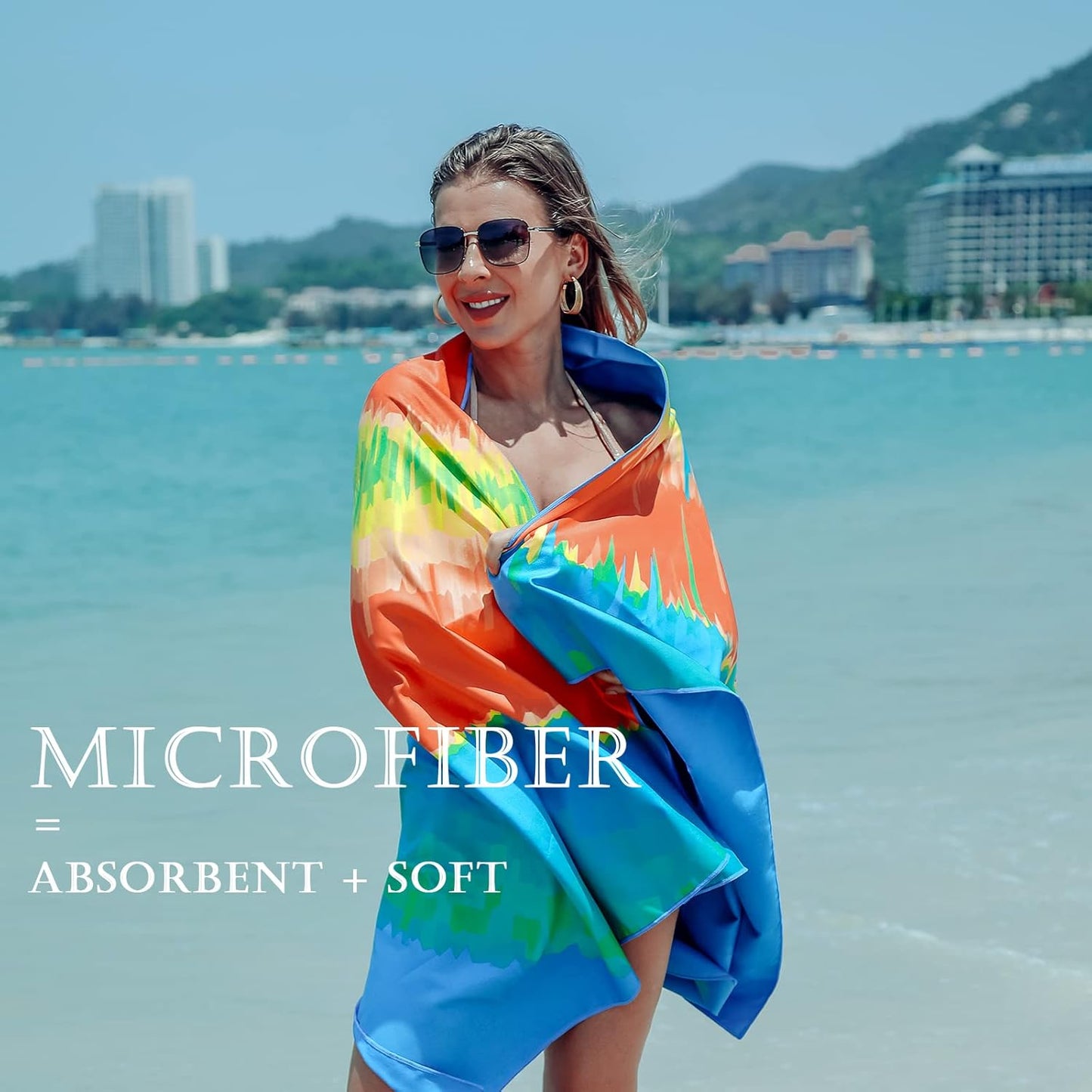 Your Choice Microfiber Quick Dry Sand-Free Beach Towel for Adults & Kids (67x35 Inch, 60x30 Inch) - Oversized, Compact, Lightweight, Absorben