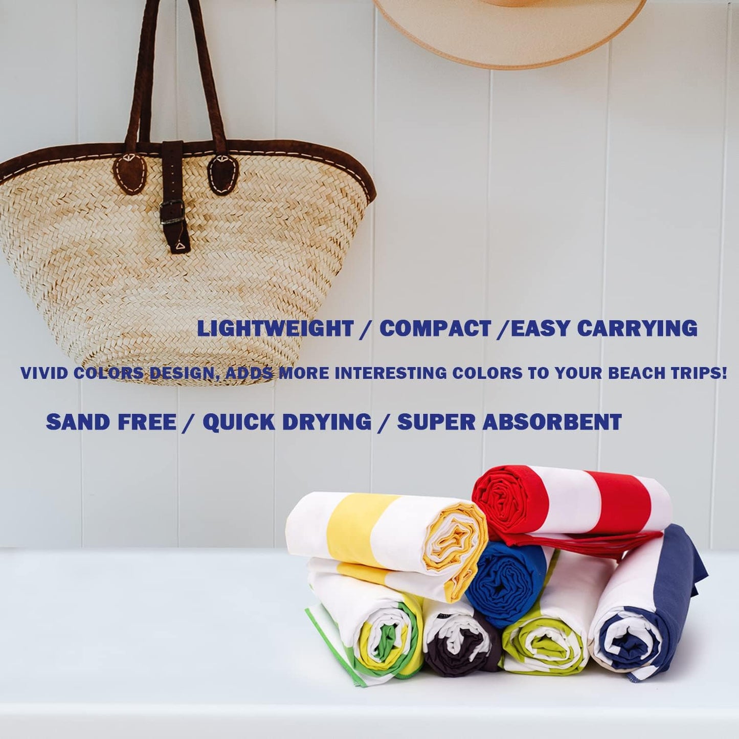 Your Choice Microfiber Quick Dry Sand-Free Beach Towel for Adults & Kids (67x35 Inch, 60x30 Inch) - Oversized, Compact, Lightweight, Absorben