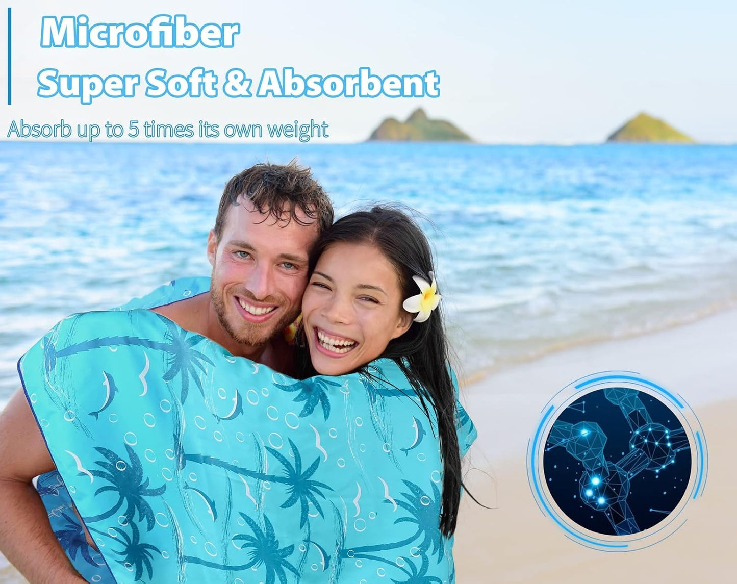 4 Pack Microfiber Thin Lightweight Beach Towel Oversized 71x32 Extra Large Sand Free Towels for Travel Swim Pool Yoga Gym Camping for Adults Women Men Beach Essentials Accessories Vacation Gift