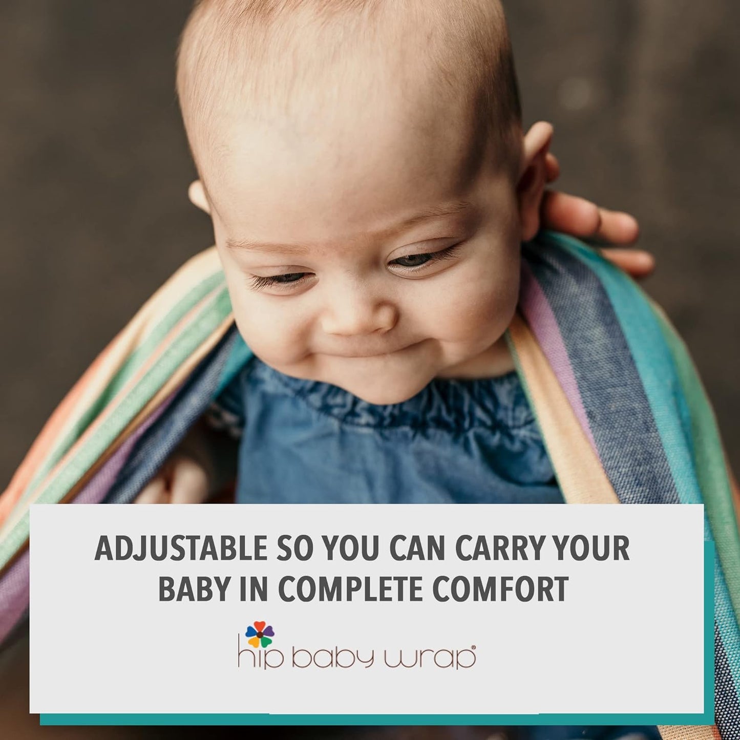 Hip Baby Wrap Ring Sling Baby Carrier for Infants and Toddlers - Beautiful, 100% Soft Cotton Baby Wraps Carrier for Babies 8-35 lbs - Perfect Baby Shower Gifts Moms and Dads - Nursing Cover (Reef)