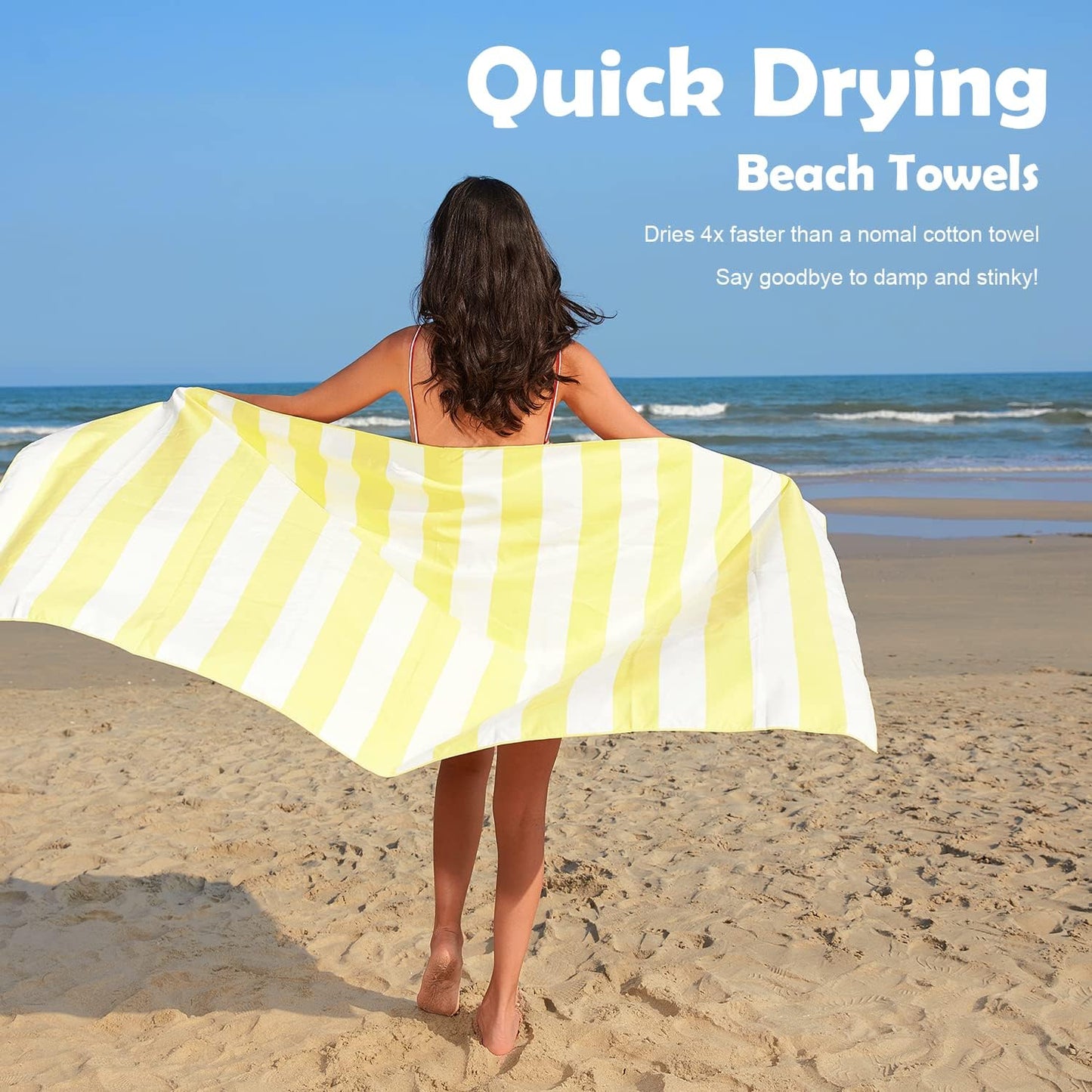 Your Choice Microfiber Quick Dry Sand-Free Beach Towel for Adults & Kids (67x35 Inch, 60x30 Inch) - Oversized, Compact, Lightweight, Absorben