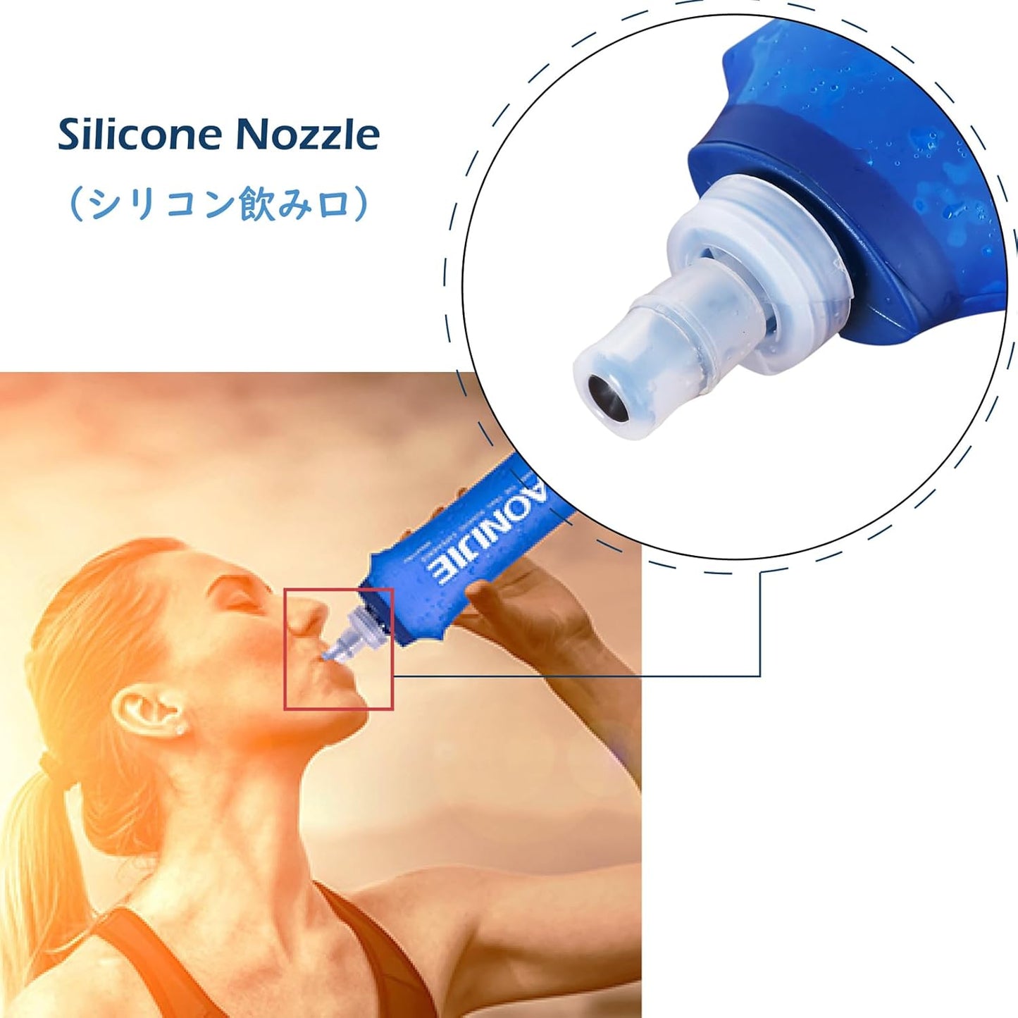 TRIWONDER TPU Soft Folding Water Bottles BPA-Free Collapsible Flask for Hydration Pack - Ideal for Running Hiking Cycling Climbing (250ml/8.45oz - Pack of 2)