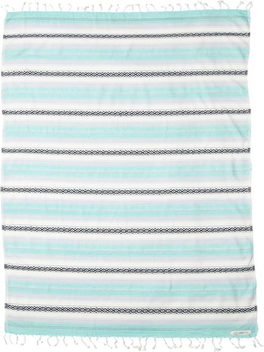 Sand Cloud Extra Large Turkish Beach Towel - Sand Free - 100% Organic Turkish Cotton Yarn - Quick Dry Towel for Beach, Picnic Blanket or Throw - As Seen on Shark Tank - Tie Dye (Mint Baja)
