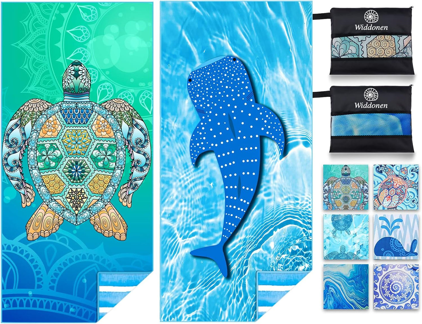 Microfiber Thin Lightweight Beach Towel Sand Free Quick Dry Absorbent Compact Towels for Swimming Pool Camping Beach Accessories Large Easy Pack Travel Things for Vacation Essentials Adult Gift