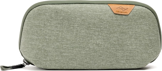 Peak Design Small Tech Pouch, Sage, Electronics Organizer for Travel or Everyday Carry, Origami-Style Storage, Cable Pass-Through, Weatherproof Recycled Nylon, Gear Carry Bag for Men and Women