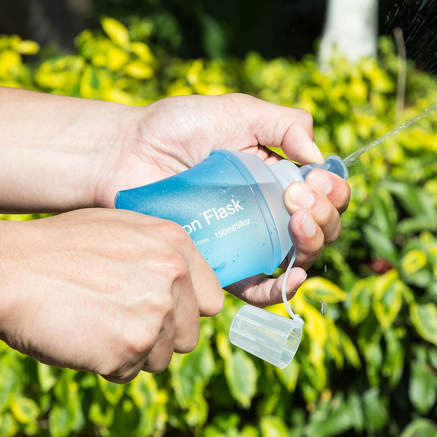 AXEN Soft Flask TPU Foldable Running Hydration Flask, Soft Collapsible Water Bottle for Hydration Pack Cycling Marathon Running Hiking