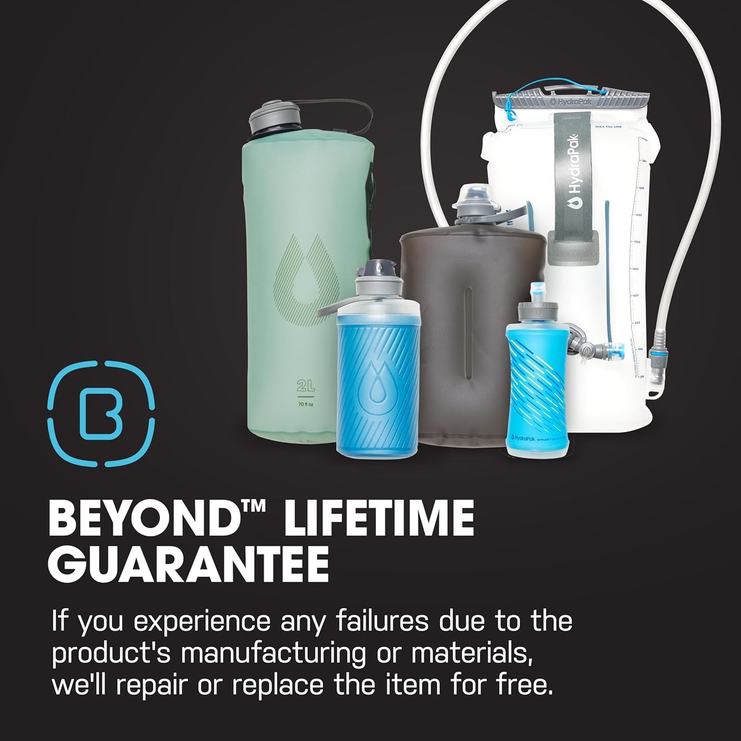 HydraPak UltraFlask Speed (500ml or 600ml) - Collapsible Soft Flask Water Bottle for Hydration Vests and Running Packs with Easy Open Cap