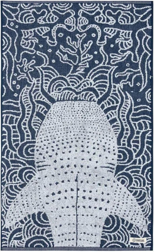 Sand Cloud Turkish Beach Towel - Sand Free - 100% Organic Turkish Cotton Yarn - Quick Dry Towel for Beach, Picnic, Blanket or Bath Towel - As Seen on Shark Tank - Marine Life (Whale Shark)