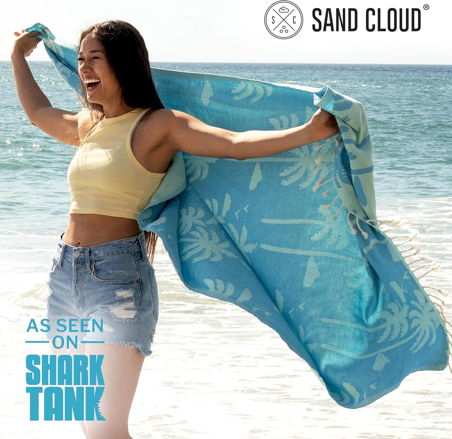 Sand Cloud Turkish Beach Towel - 100% Organic Cotton Turkish Bath Towels - Ultra Soft, Sand Free & Quick Dry Towel for Beach, Pool, or Picnic Blanket - As Seen on Shark Tank – Goa