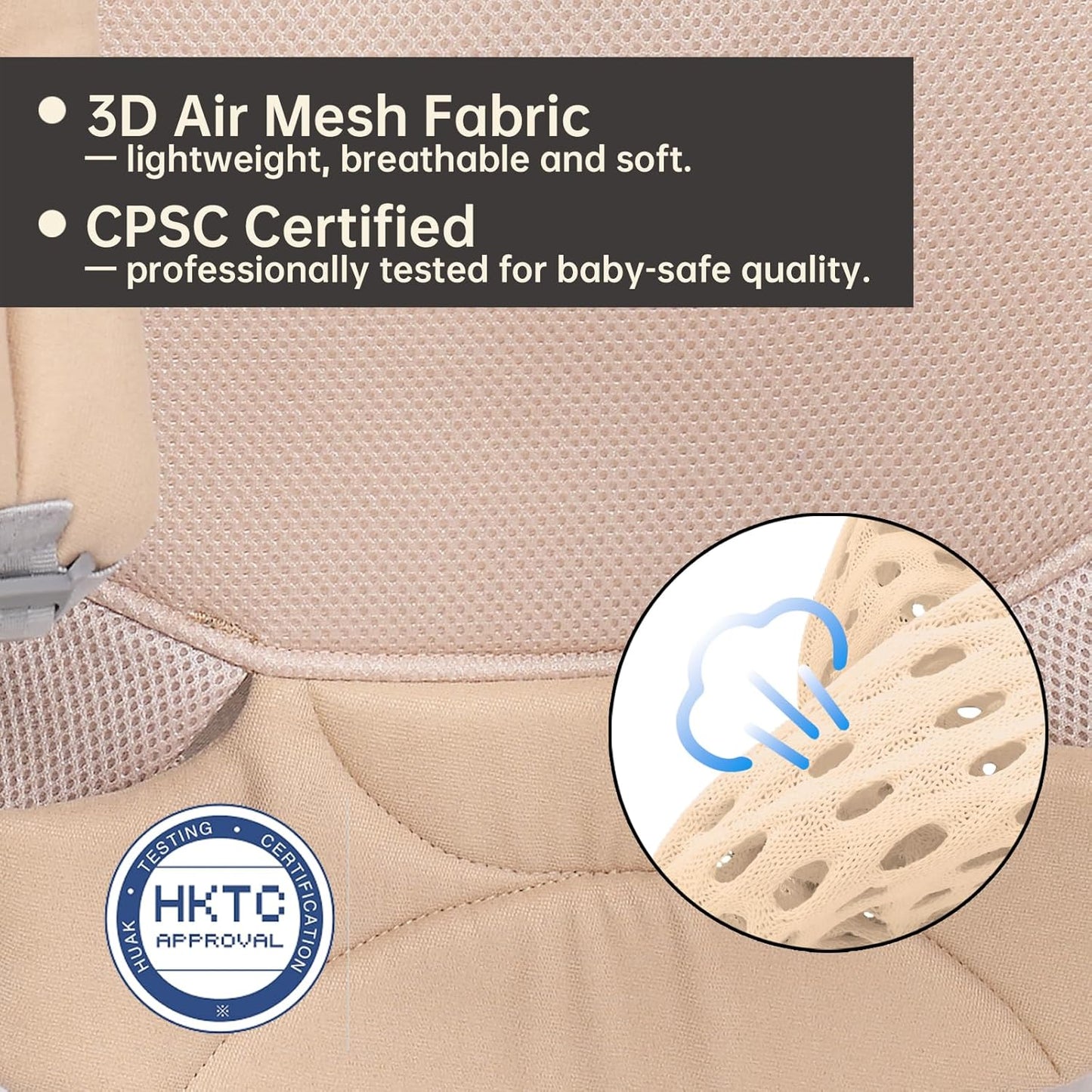 Baby Carrier for Newborns to Toddlers, Adjustable, Ultra-Soft and Weightless, Ergonomic Baby Carrier with Head Support, Baby Travel Gear, Baby Essentials (Beige),