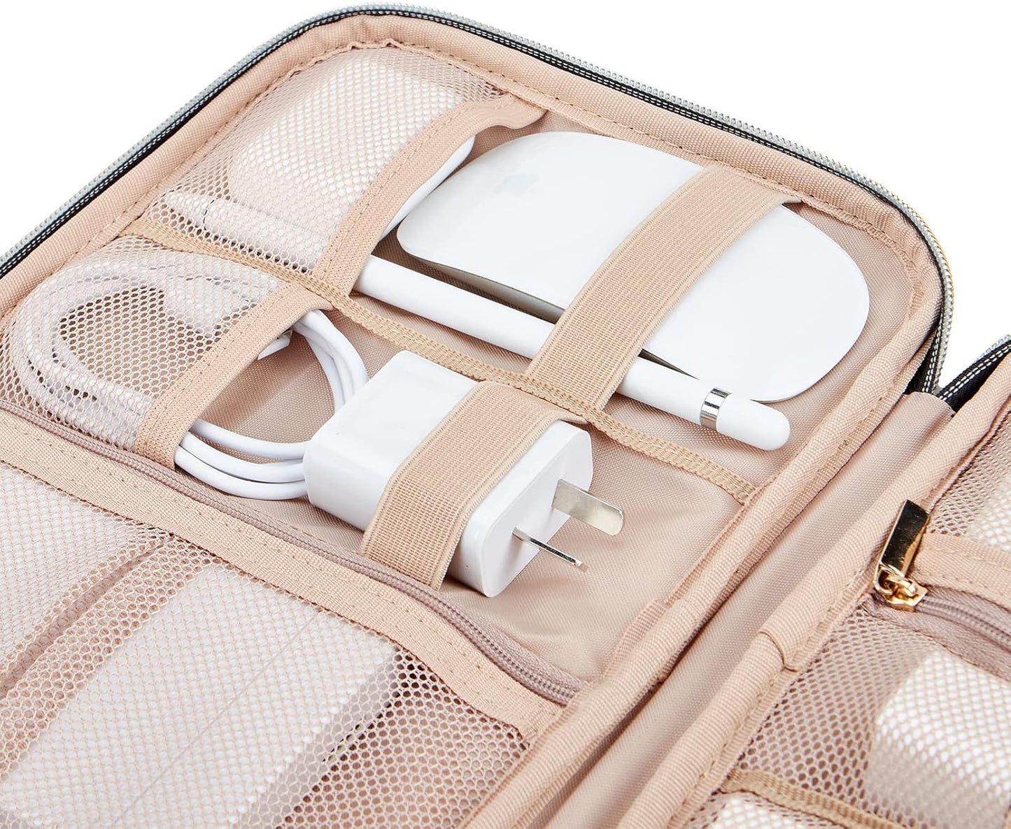 NISHEL Travel Cord Organizer Case, Tech Electronic Bag, Essentials for Charger, Cable, Phone, Hard Drive, USB, SD Card, Black