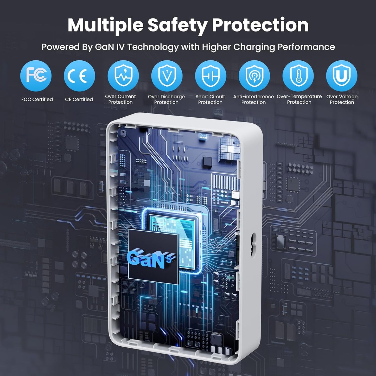 730W USB C Charger Block,10-Ports GaN V Fast Charging Station Hub,QC4.0+Three PD 100W Laptop Charger Wall Power Adapter for MacBook Pro/Air,DELL,iPhone 17/16/15,iPad,Galaxy S25,Pixel,Steam Desk etc