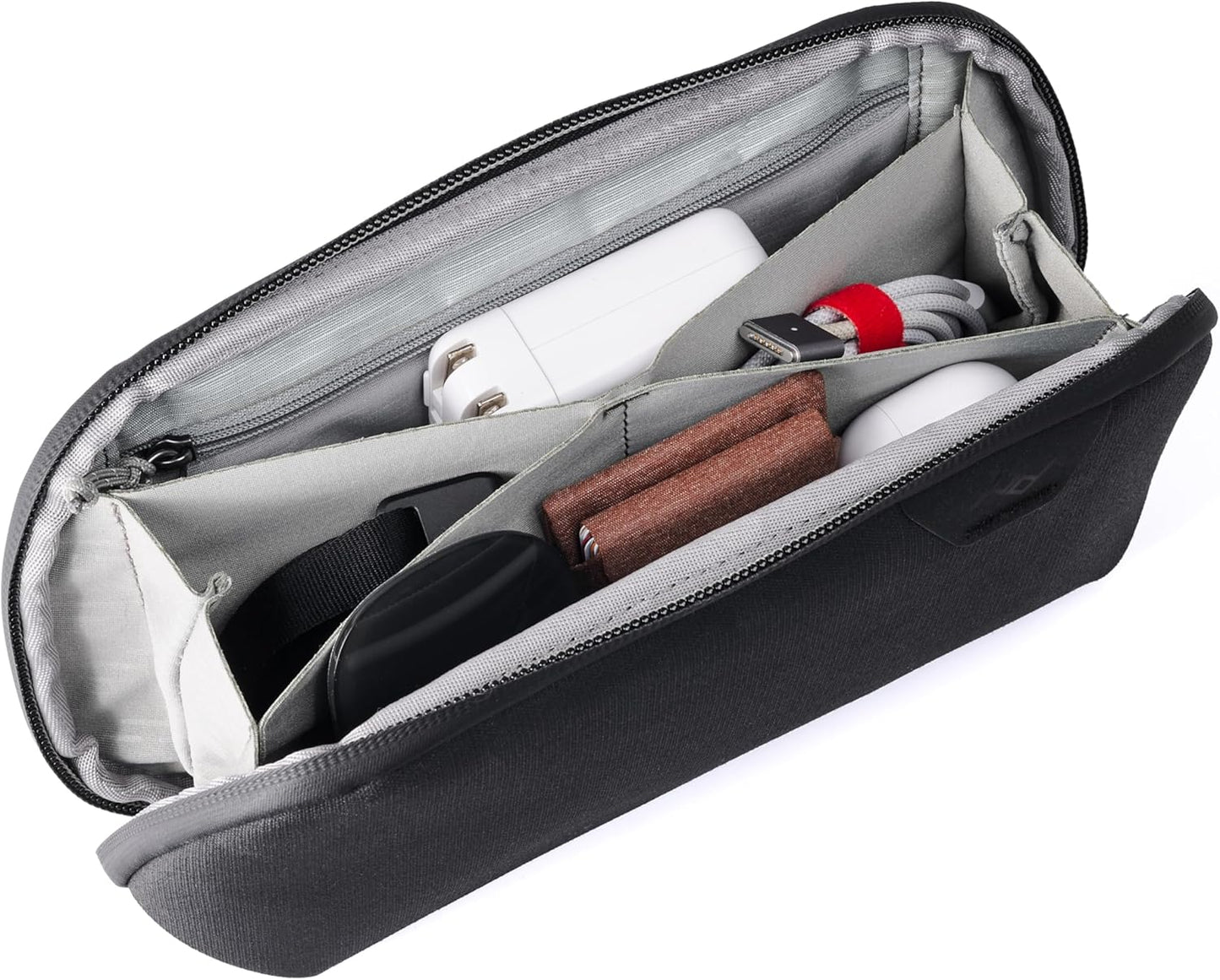 Peak Design Small Tech Pouch, Sage, Electronics Organizer for Travel or Everyday Carry, Origami-Style Storage, Cable Pass-Through, Weatherproof Recycled Nylon, Gear Carry Bag for Men and Women