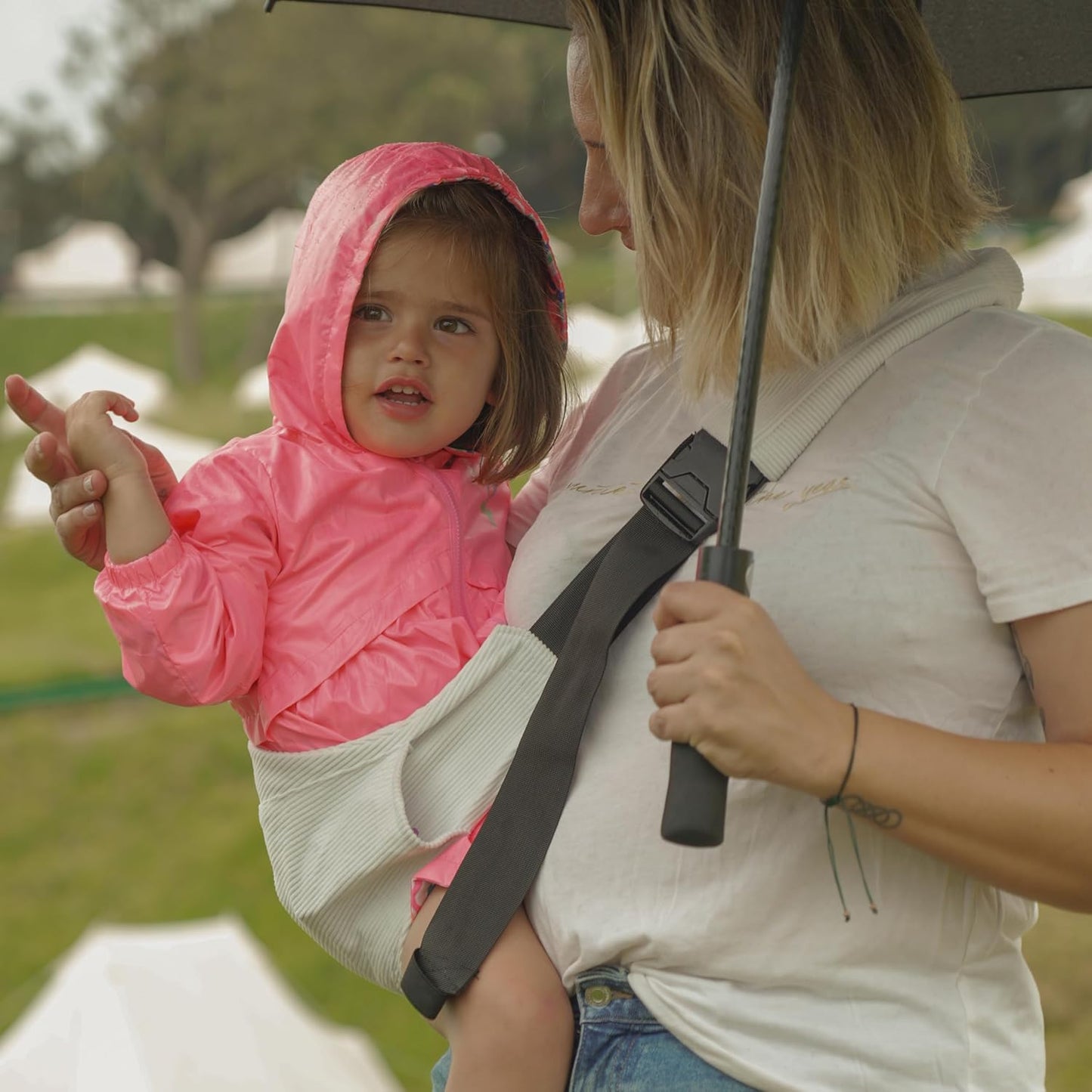 Ergonomic Lightweight Adjustable Toddler Sling Baby Carrier with Zipper Pockets Shoulder Padding Anti Slip Support for Travel Loving Dads and First Time Moms from 9 Months to 4 Years