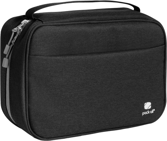 pack all Electronic Organizer Plus, Larger Capcity Cable Organizer Bag, Shockproof Carrying Case, Portable Cord Travel Organizer Storage Bag for Cables, Chargers, Phones, USB, SD Cards(Black)