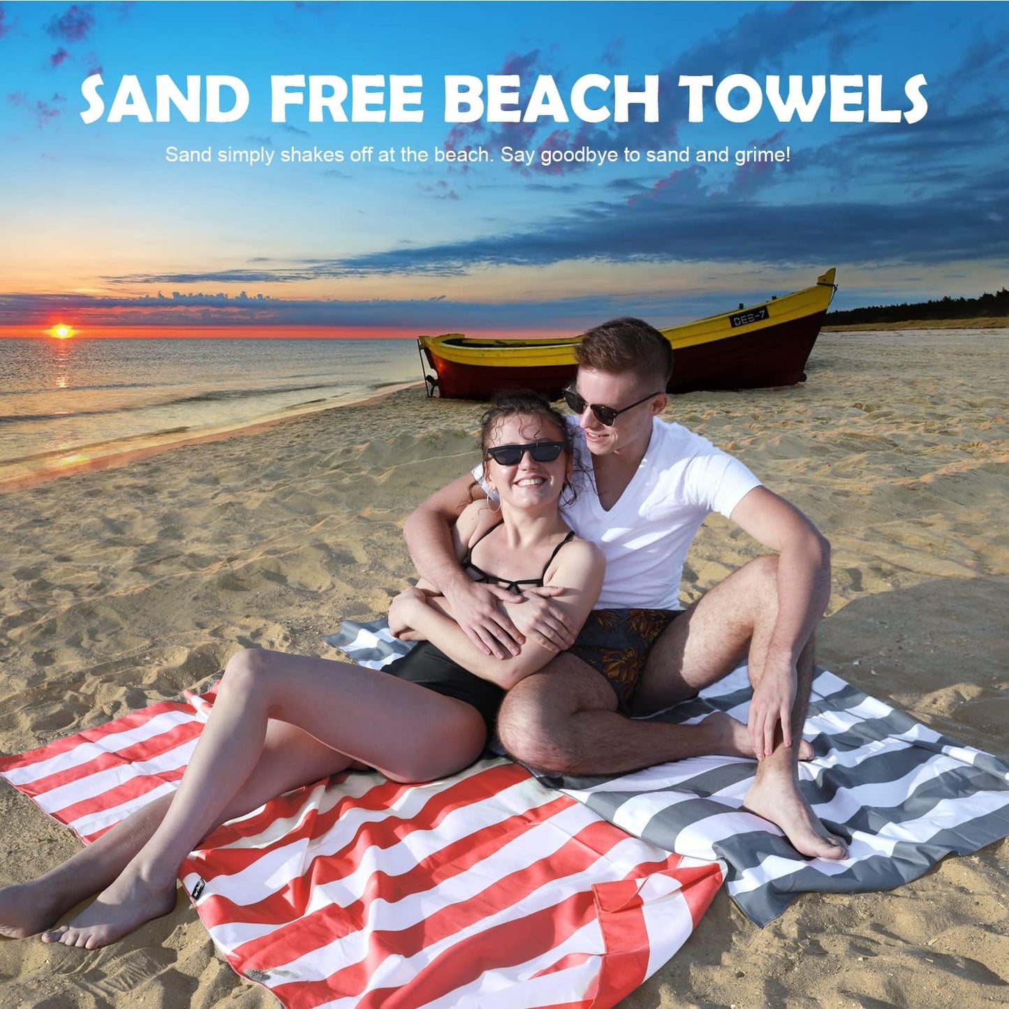 Your Choice Microfiber Quick Dry Sand-Free Beach Towel for Adults & Kids (67x35 Inch, 60x30 Inch) - Oversized, Compact, Lightweight, Absorben